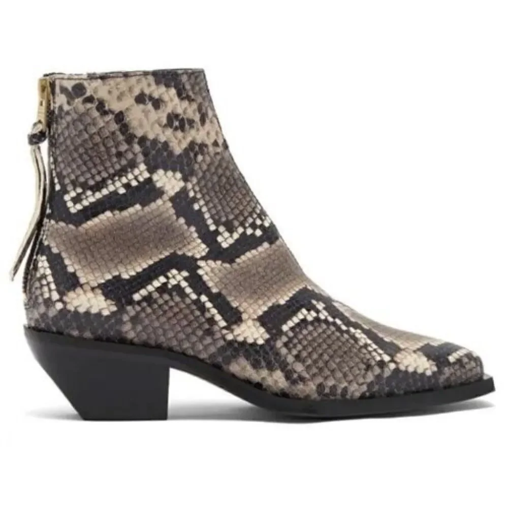 All Saints Lenora  womens Leather Boots Booties 9 9.5